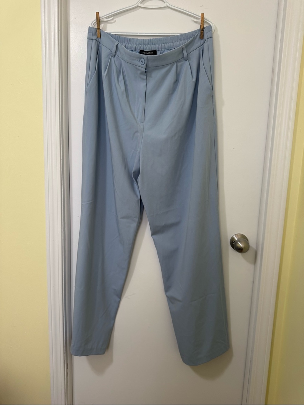 Dynamite Light Blue Women's Pleated Chinos